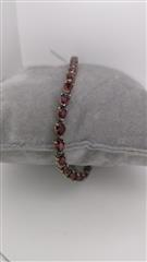 Almandine Garnet Silver-Stone Bracelet 925 Silver 2.36g